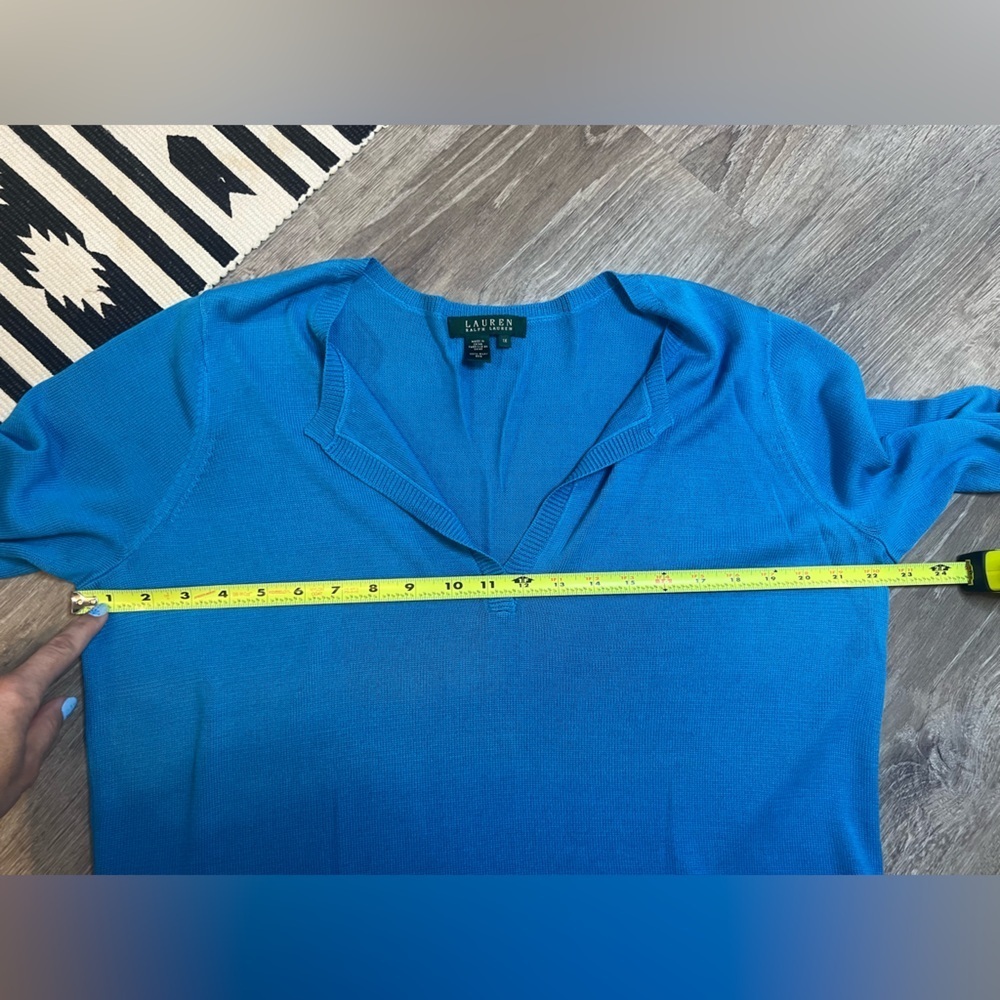 Lauren Ralph Lauren 100% Silk Long Sleeve Shirt 1X - Picture 5 of 6